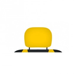 Pokrowce koszulki na zagłówki foteli samochodowych. Żółte