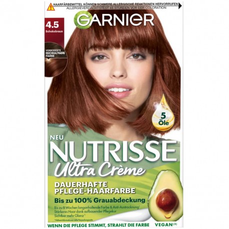 Garnier Nutrisse Creme nr 4.5 czekolada. Farba do włosów.